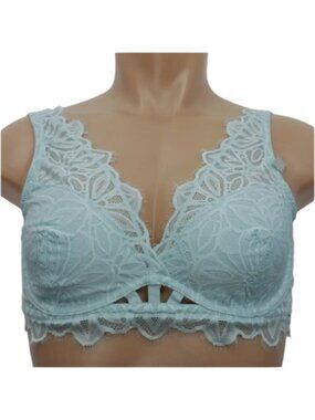 PINK Victoria's Secret Date Unlined Lace Underwire Bra Blue NWT